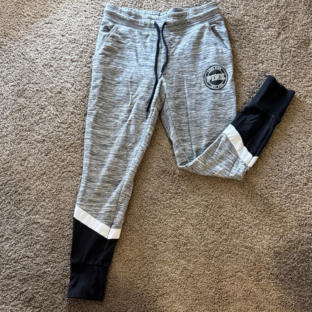 Victoria secret gray an black sweats